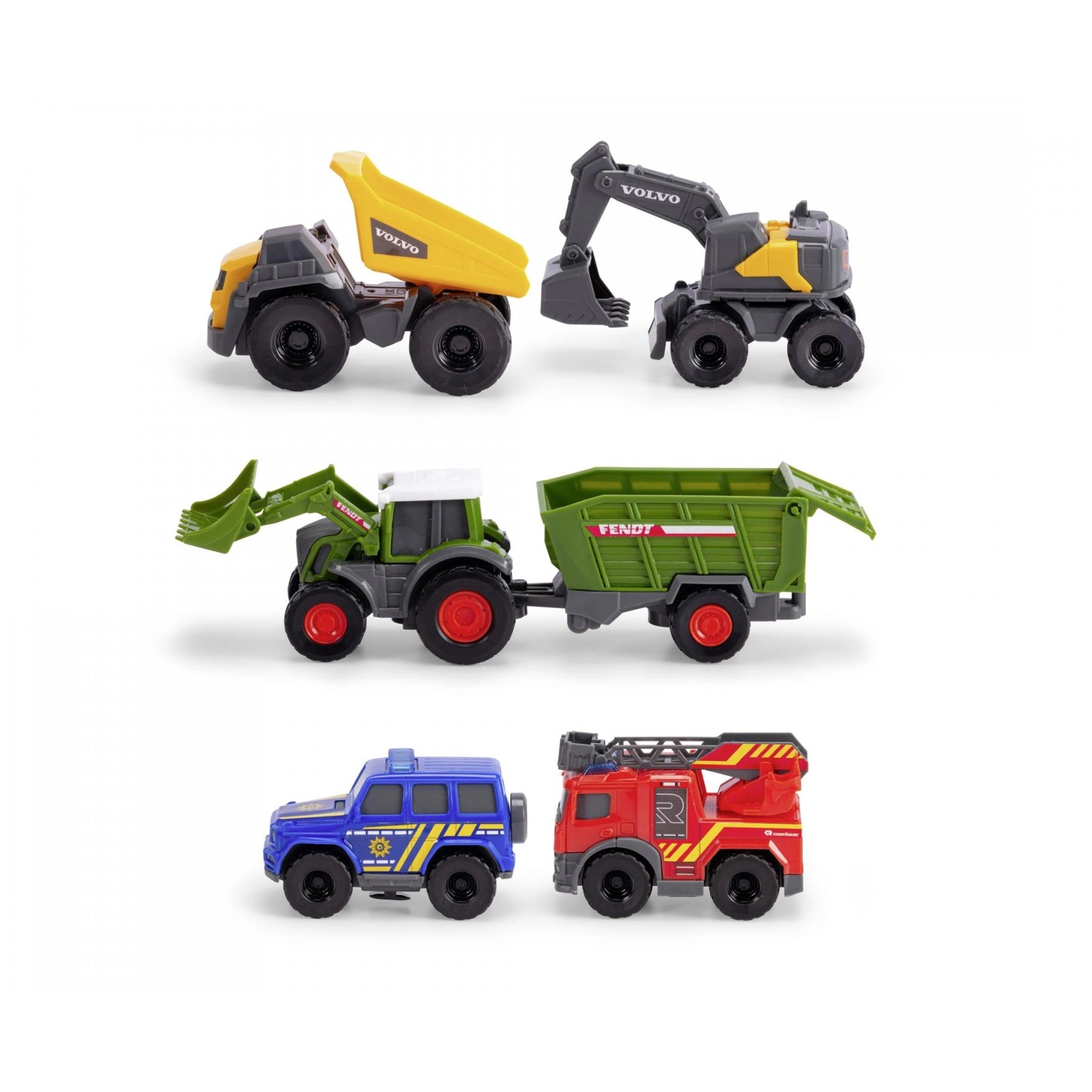 Dickie - Set de Micro Vehículos Volvo - Vehículos de Juego