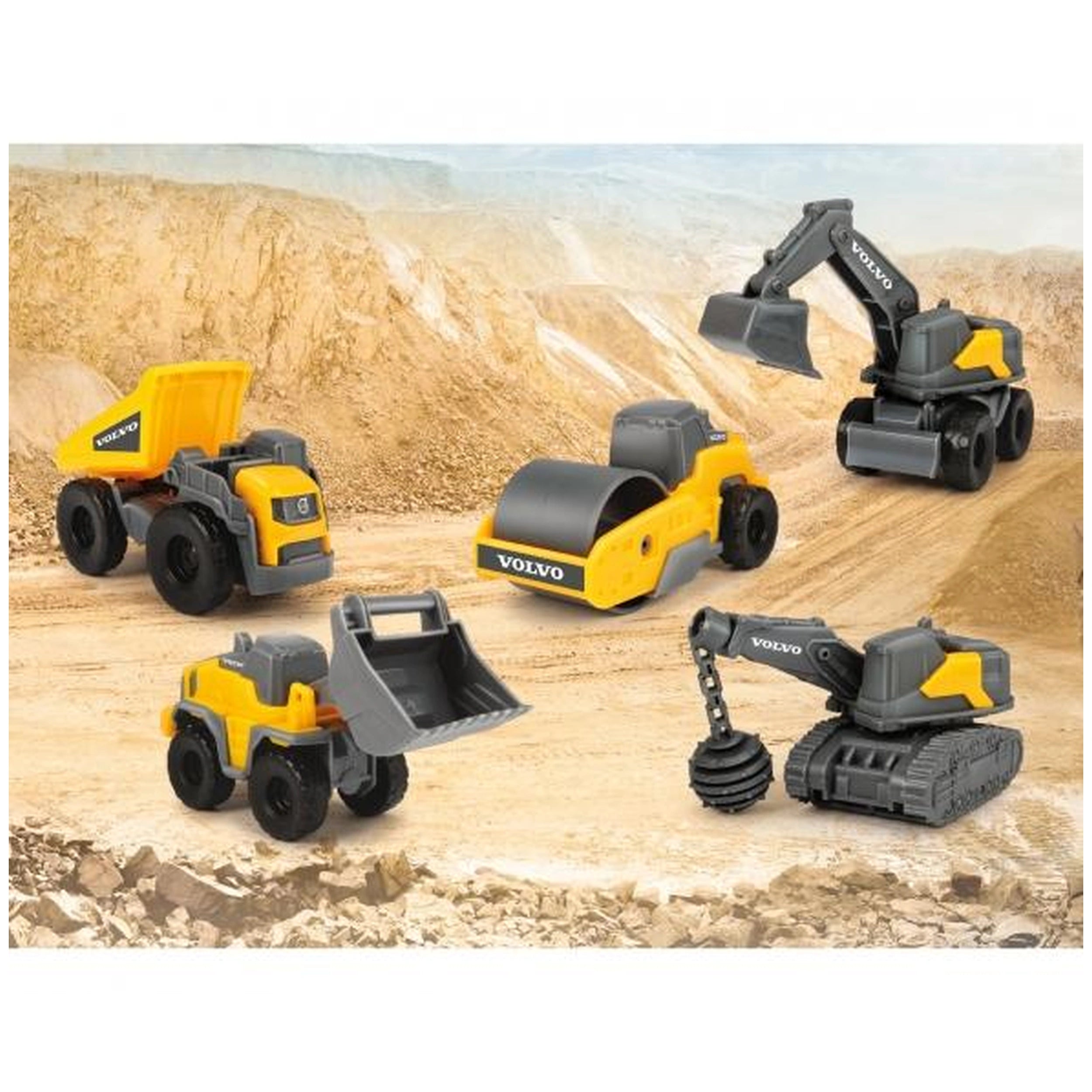 Dickie - Volvo Micro Workers 5 Pcs Pack Play Vehicles