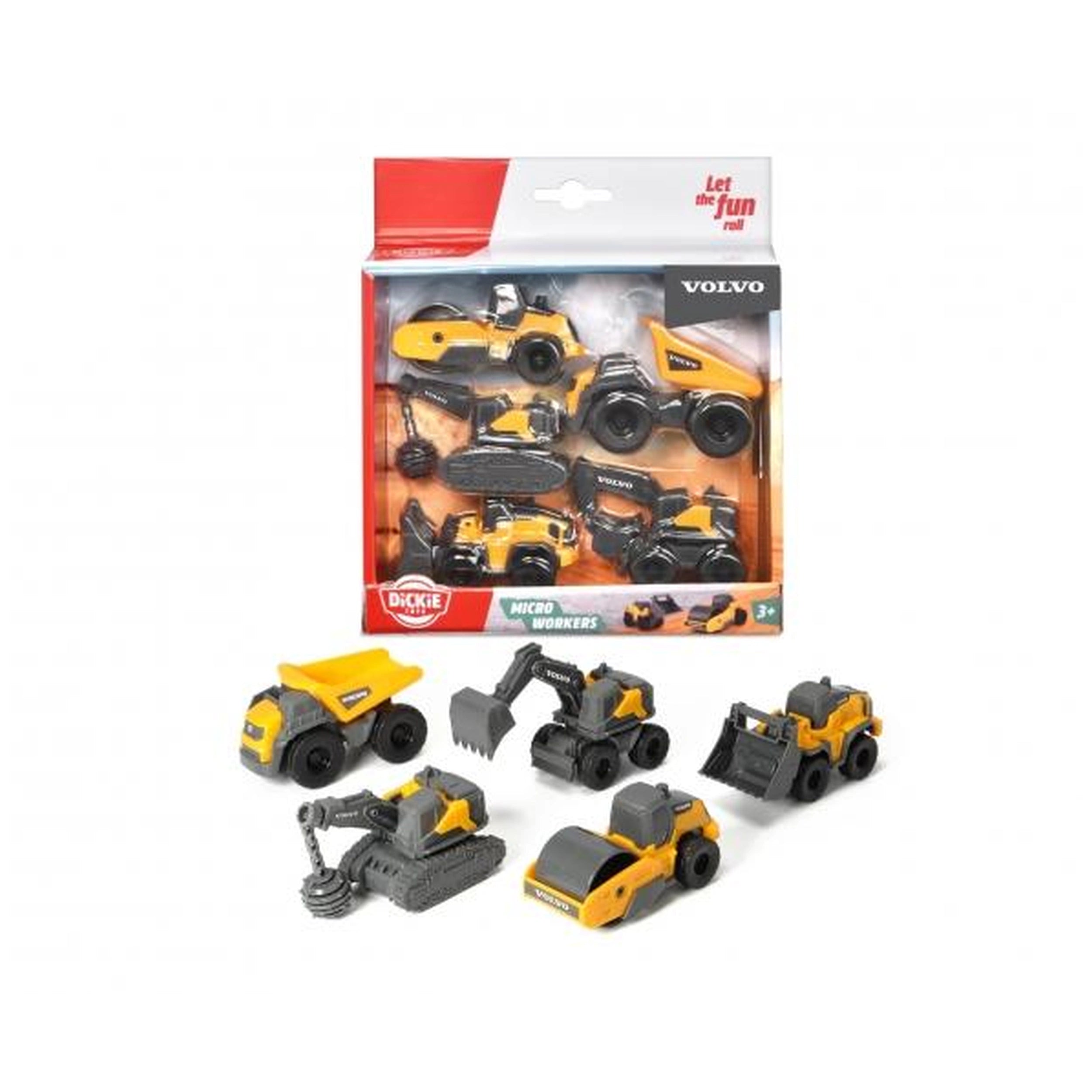 Dickie - Volvo Micro Workers 5 Pcs Pack Play Vehicles