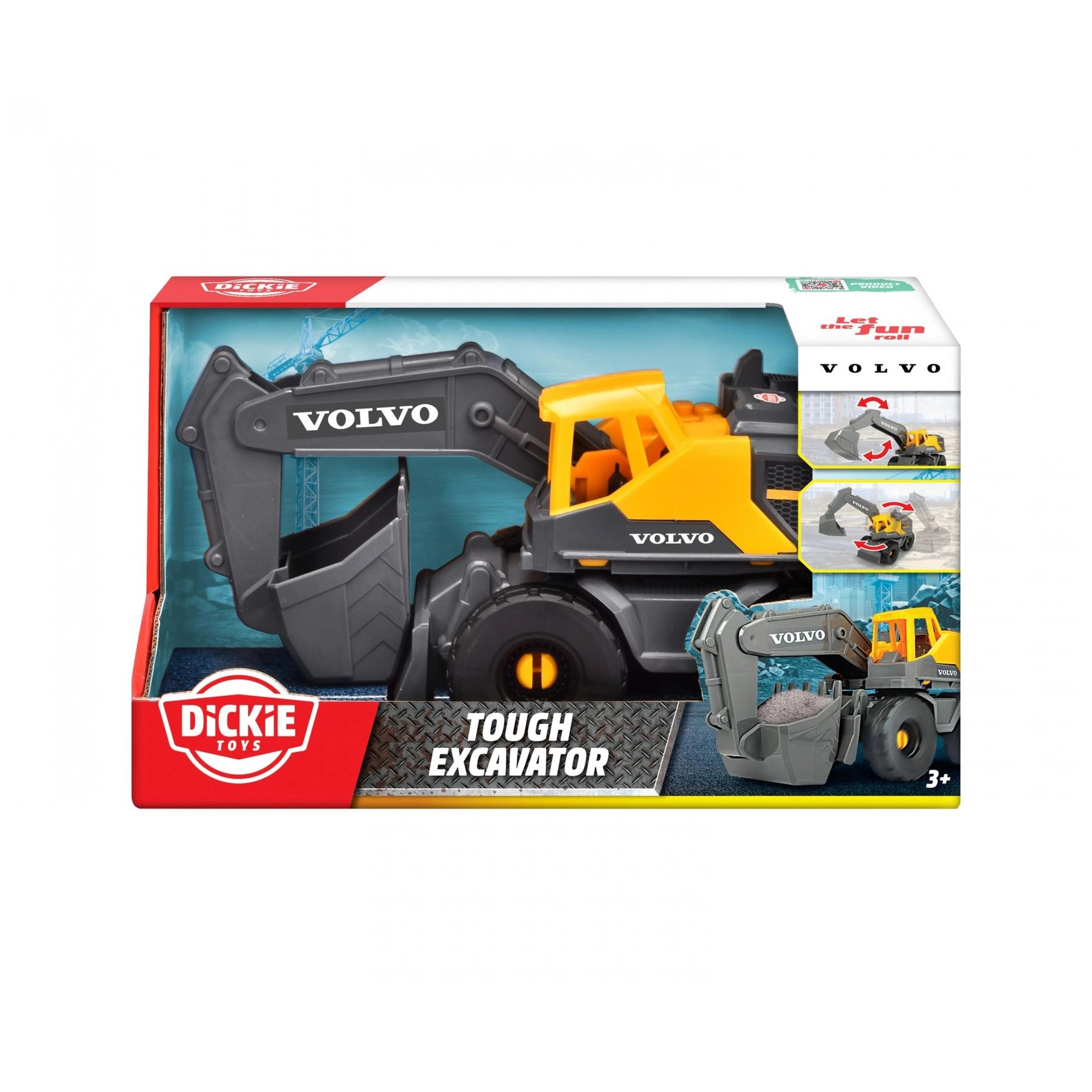 Dickie - Excavadora Resistente Volvo - Vehículos de Juego