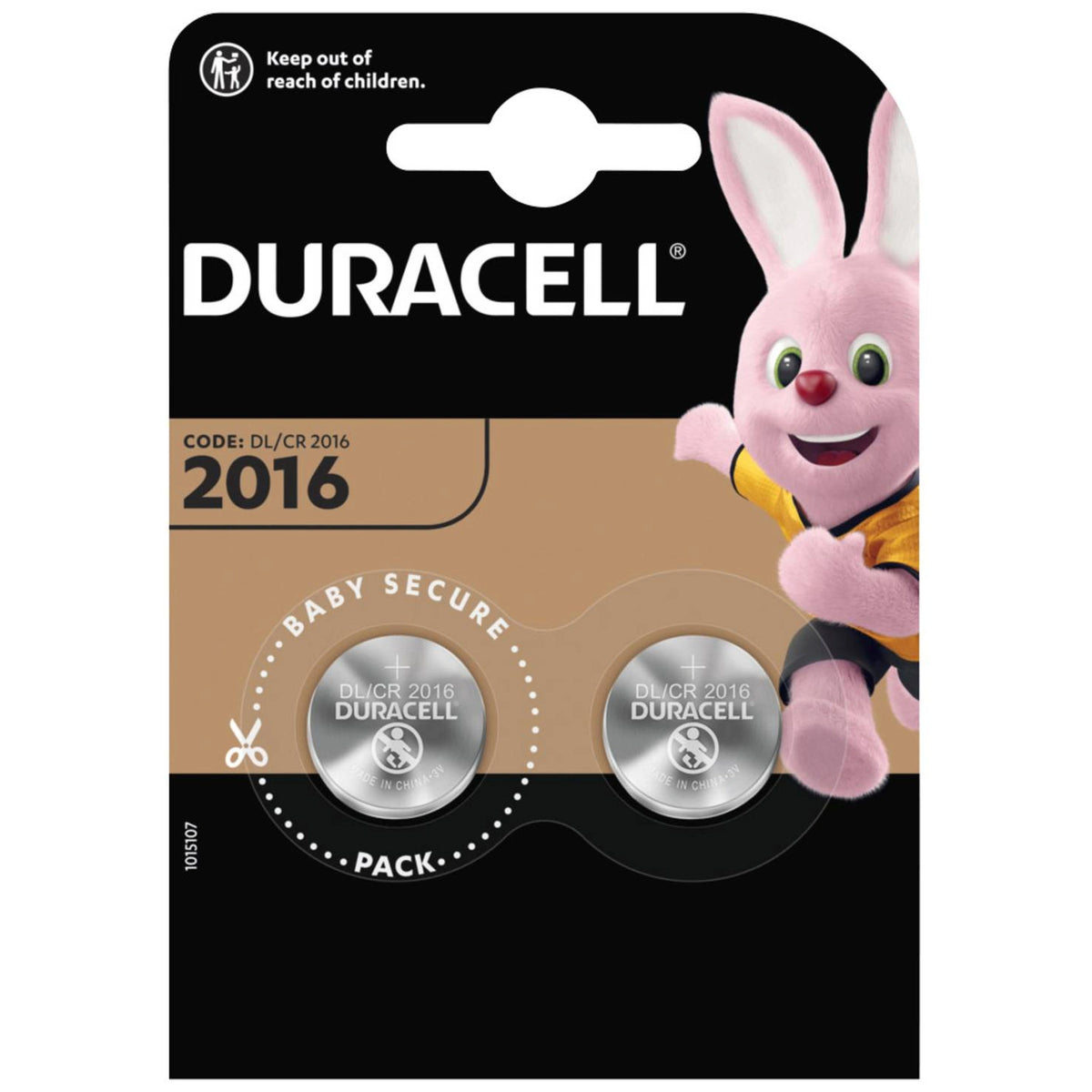 Duracell Botón Celda Cr2 016 3 V 2 Pc(S) 90 Mah Litio Elektro 2016