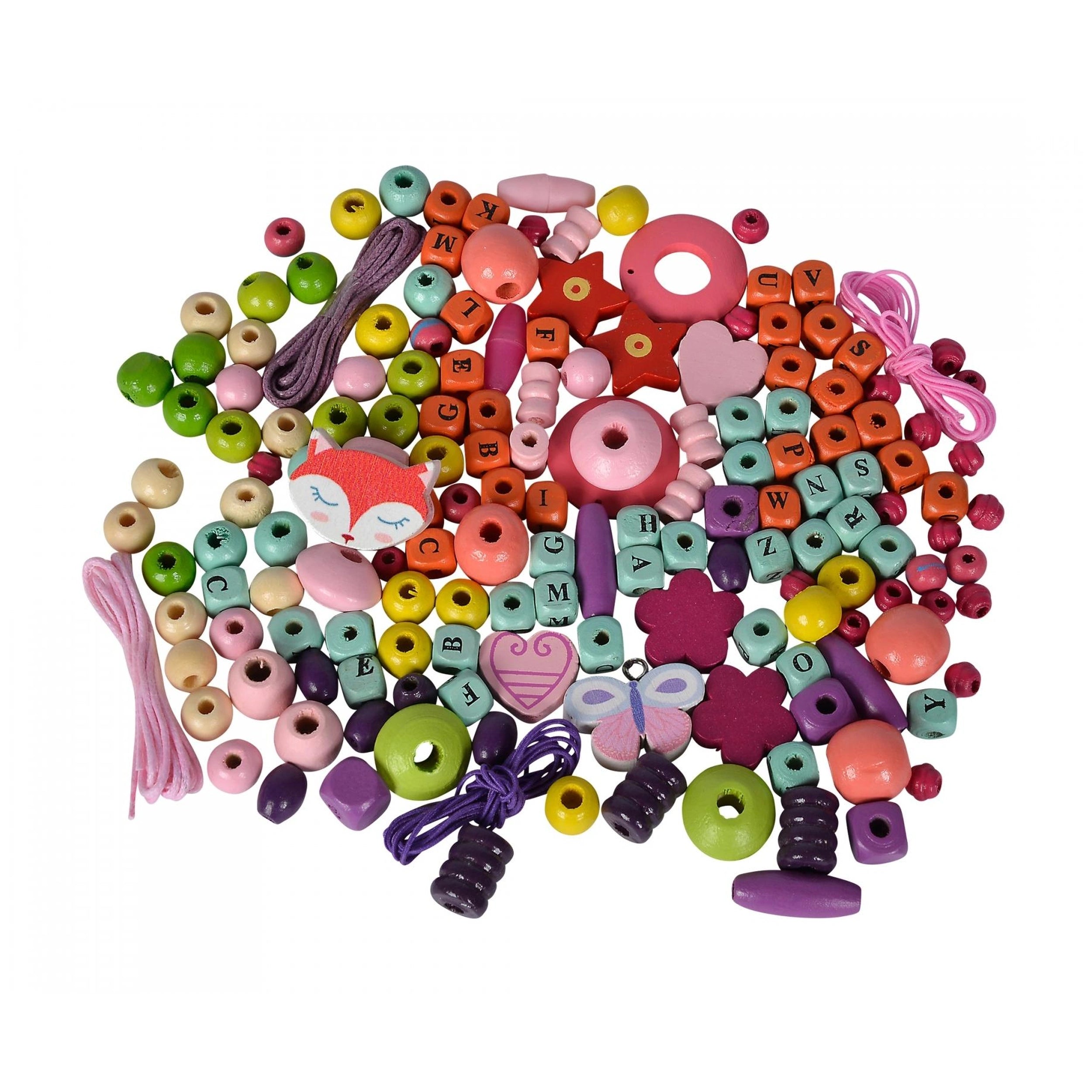 Eichhorn - Juego de cuentas letras - 190 piezas - Manualidades - Manualidades