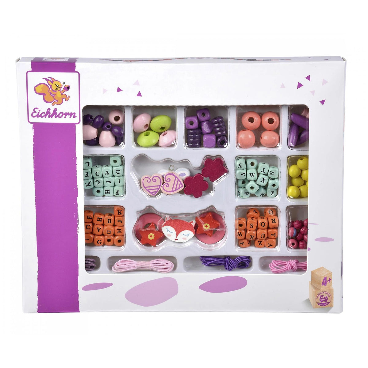 Eichhorn - Juego de cuentas letras - 190 piezas - Manualidades - Manualidades