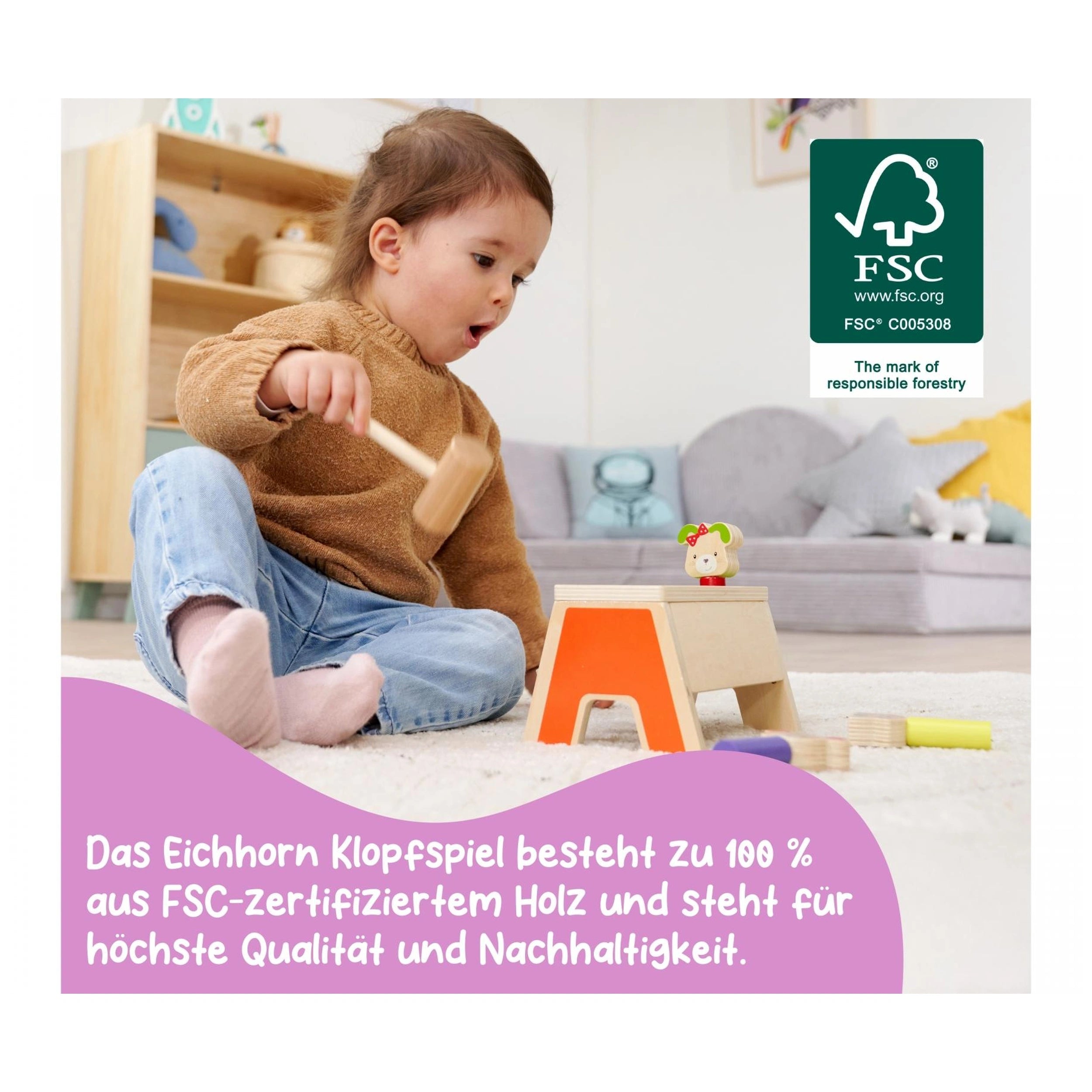 Eichhorn - Knocking Game Pop Up - Baby Activity Toys