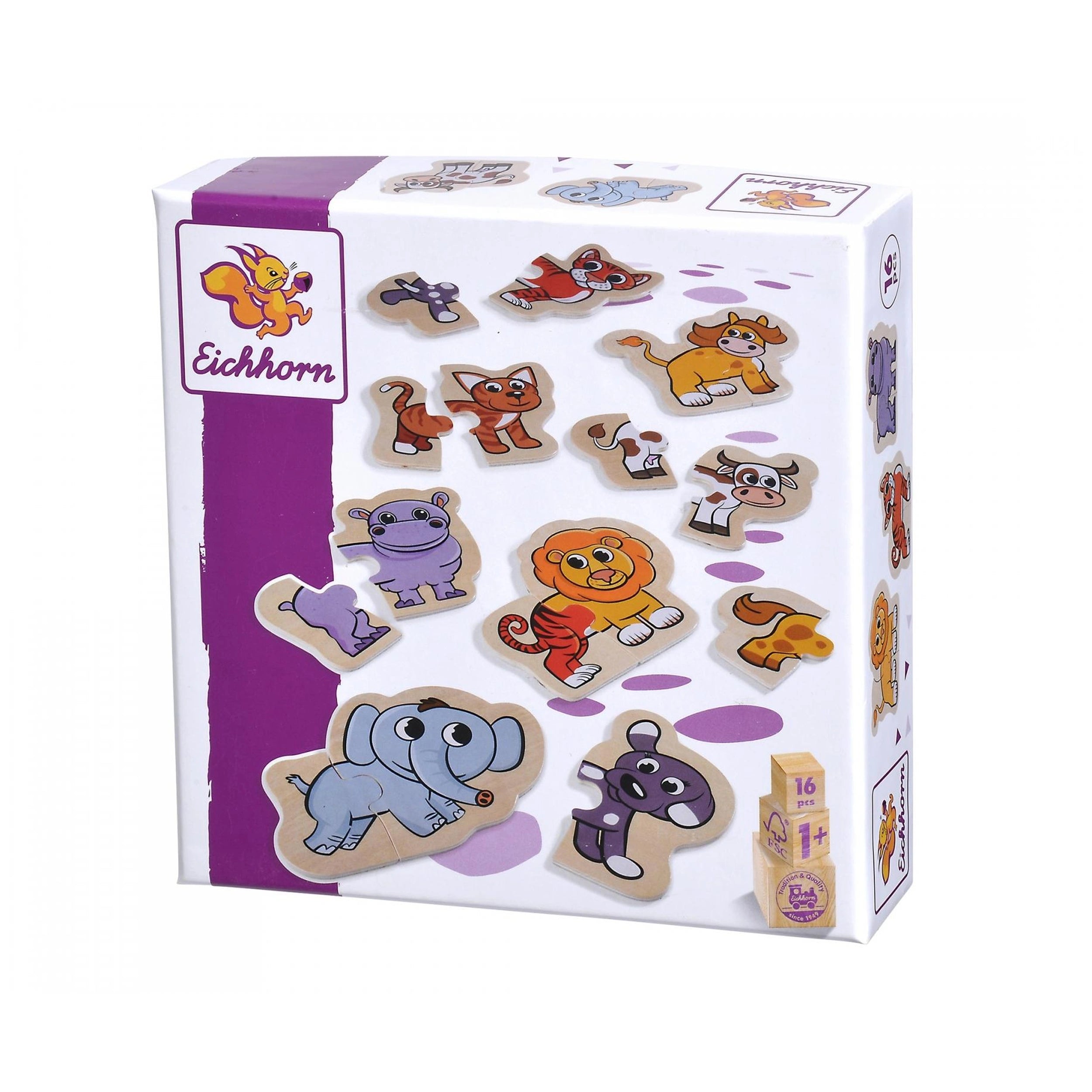 Eichhorn - Rompecabezas de Madera de Animales - 16 Piezas - Rompecabezas - Rompecabezas