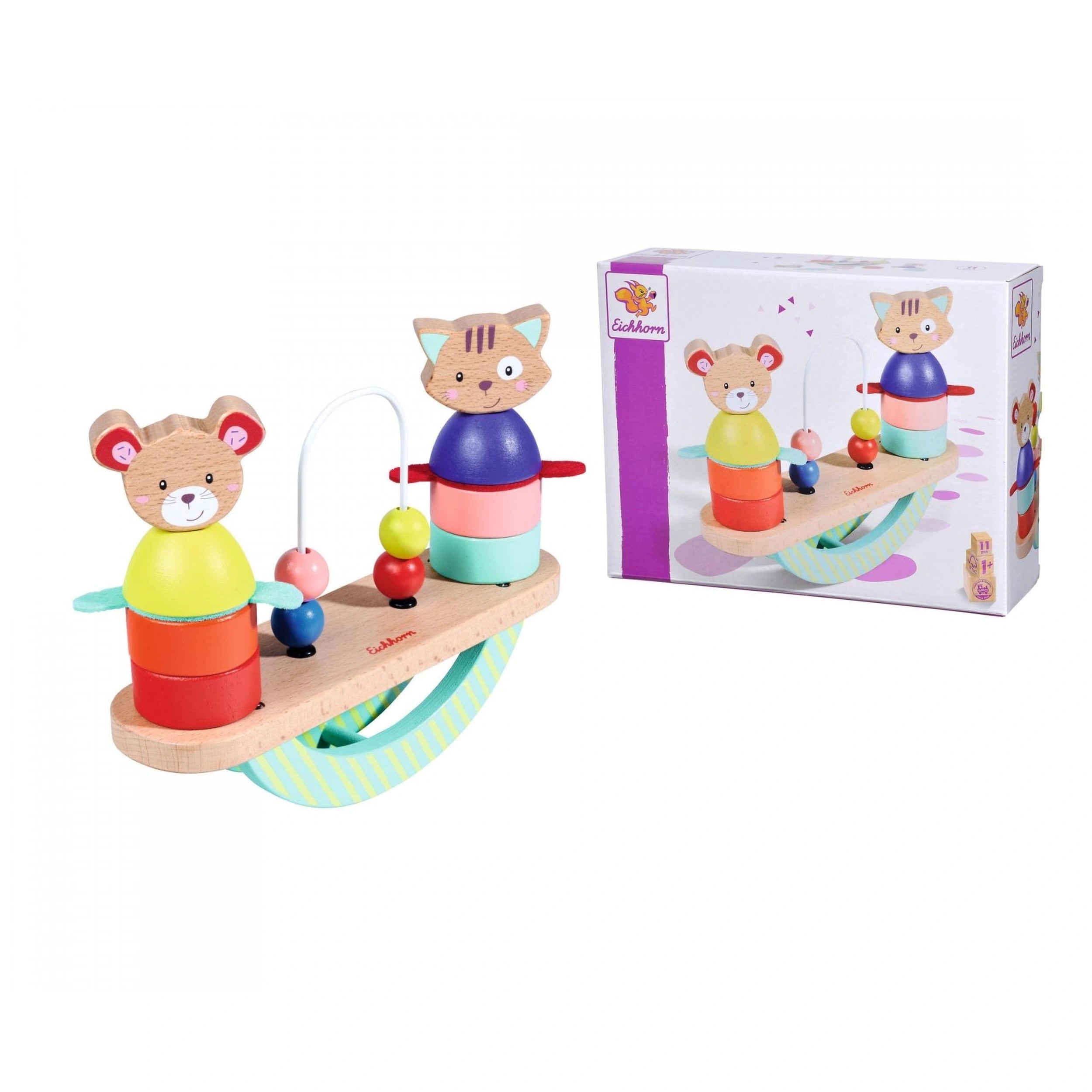 Eichhorn - Wooden Balance Game Animals - Baby Activity Toys - Baby Activity Toys