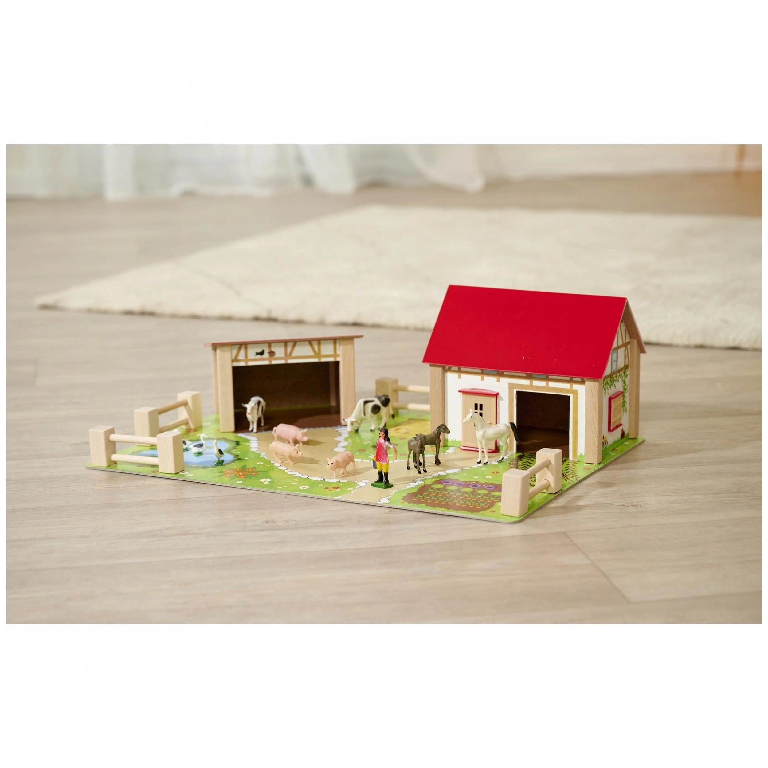 Eichhorn - Wooden Farm with Accessories - 20 Pcs - Toy Playsets - Toy Playsets