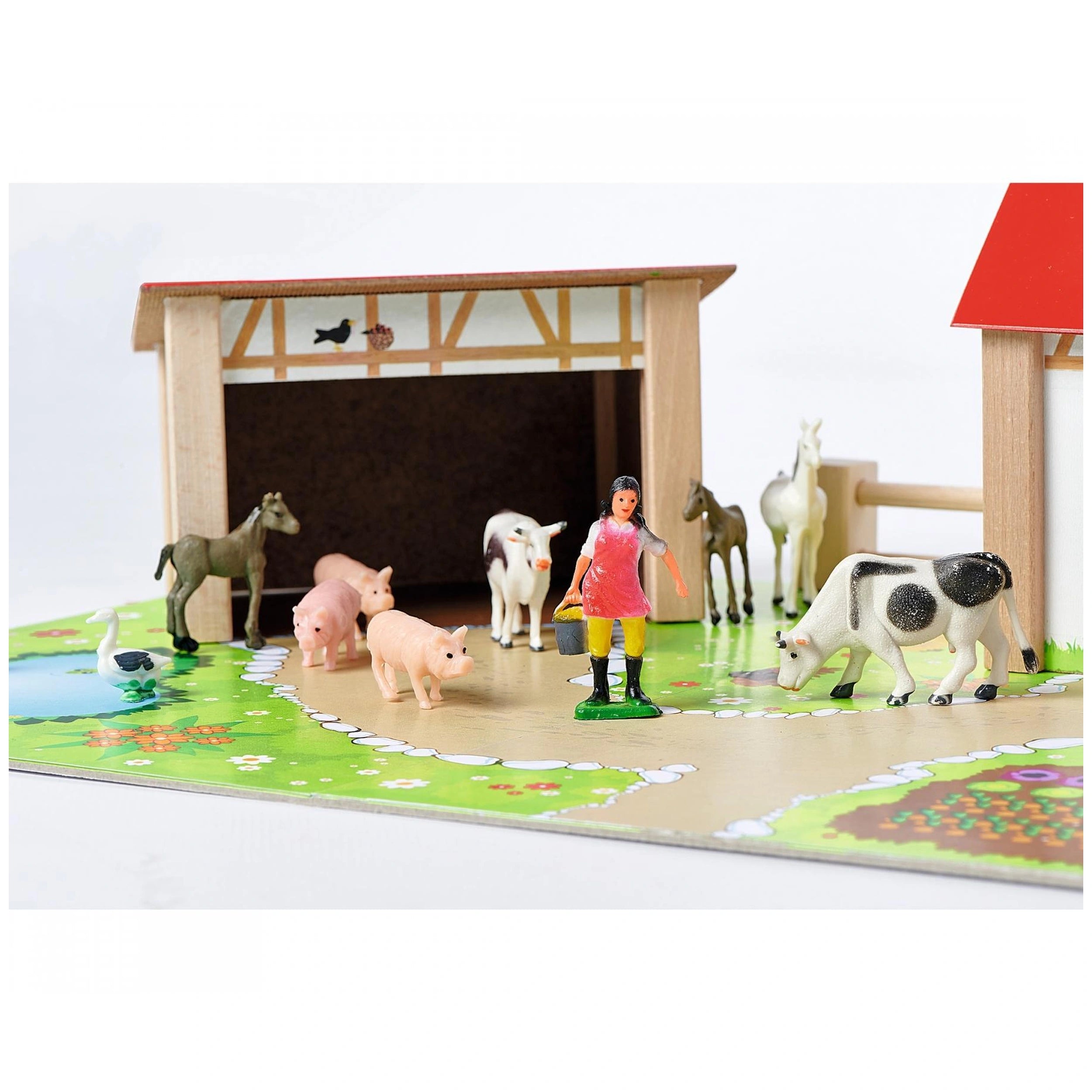 Eichhorn - Wooden Farm with Accessories - 20 Pcs - Toy Playsets - Toy Playsets