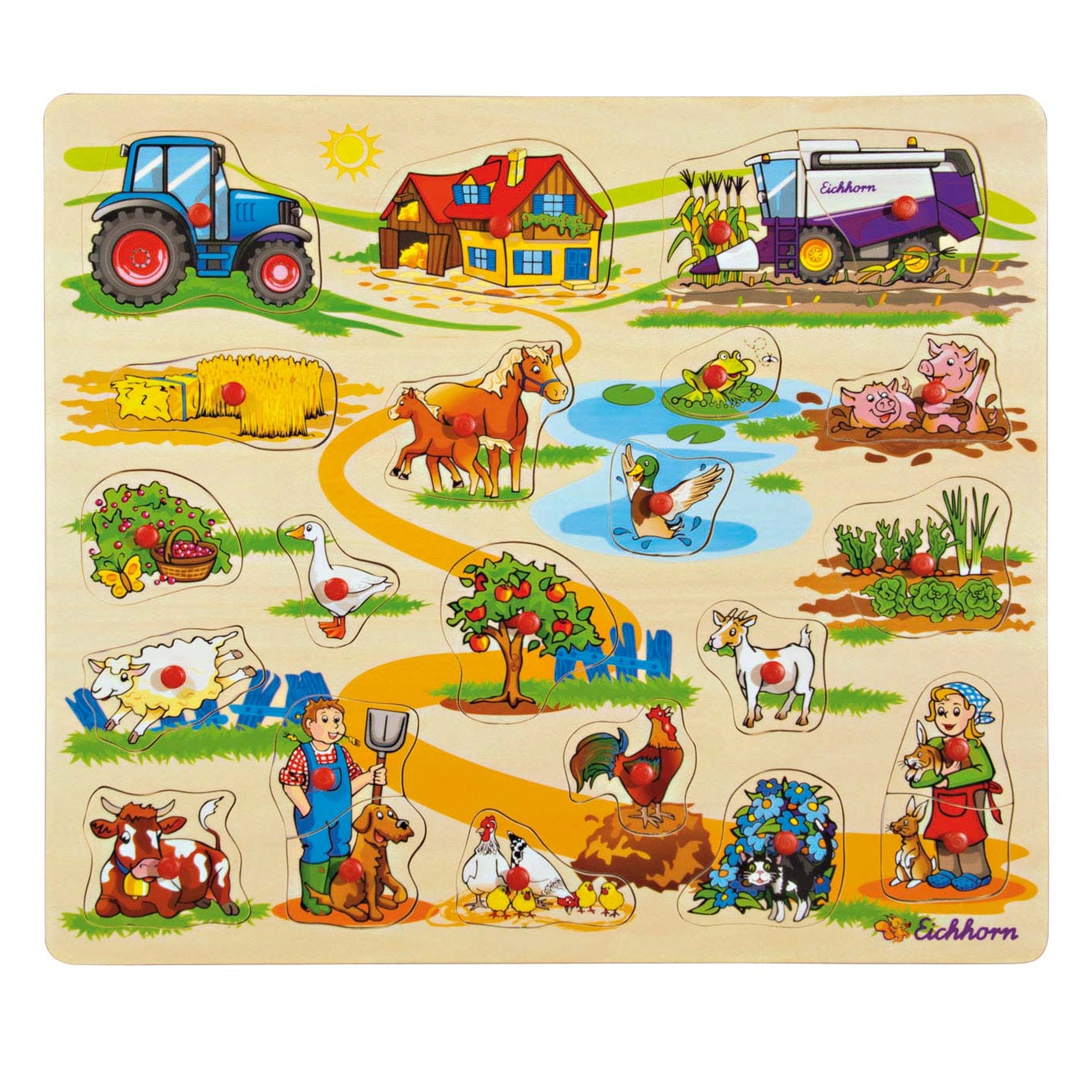 Eichhorn - Rompecabezas Mega Stud de Madera - Puzzles