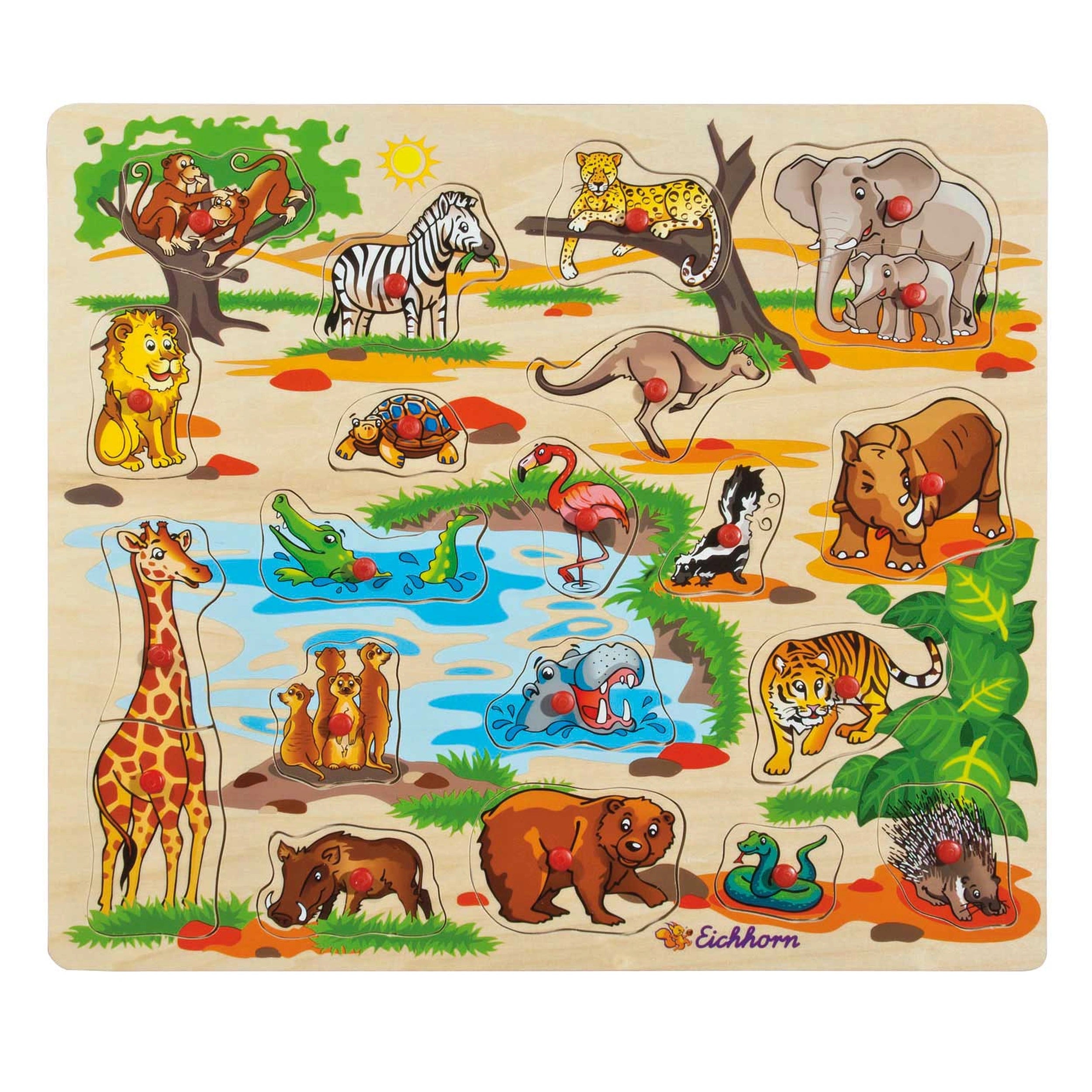 Eichhorn - Rompecabezas Mega Stud de Madera - Puzzles