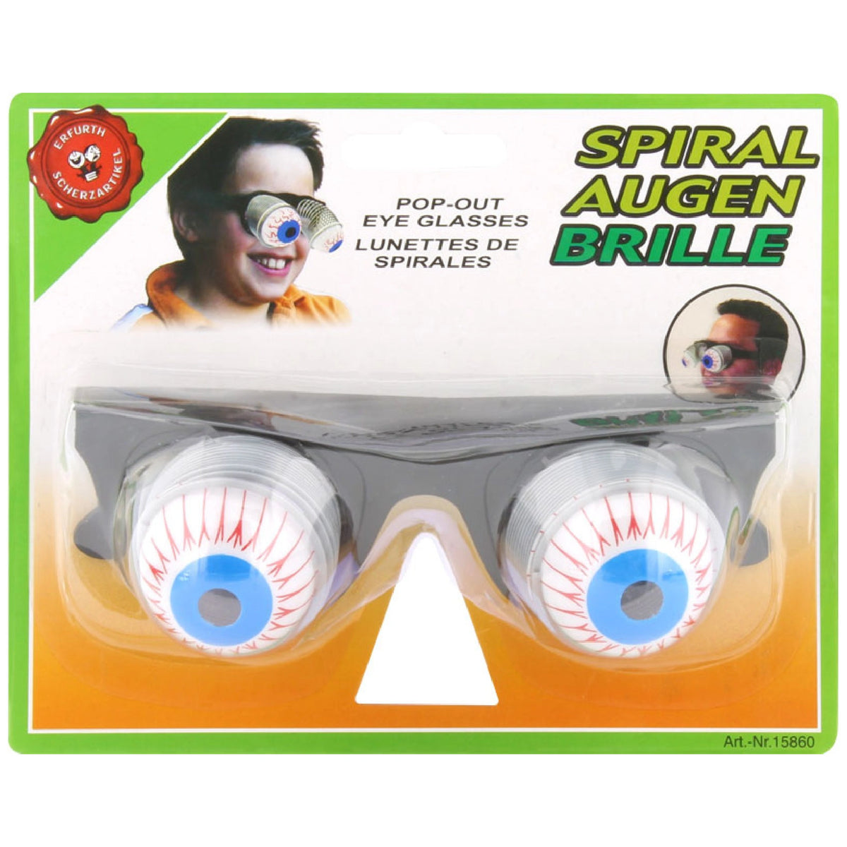 Erfurth - Funny Glasses With Metal Spring Eyes - Pretend Professions & Role Playing