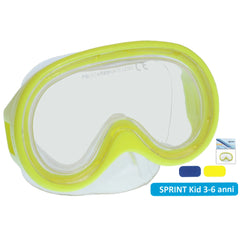 Escubia - Máscara de Buceo de PVC Sin Alergias Sprint Kid Edad: 3 - 6