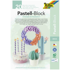 Folia - Pastelblock Formato A4 10X130 Gr y 10X300 Gr Piezas Hojas Multicolores - Artes y Manualidades