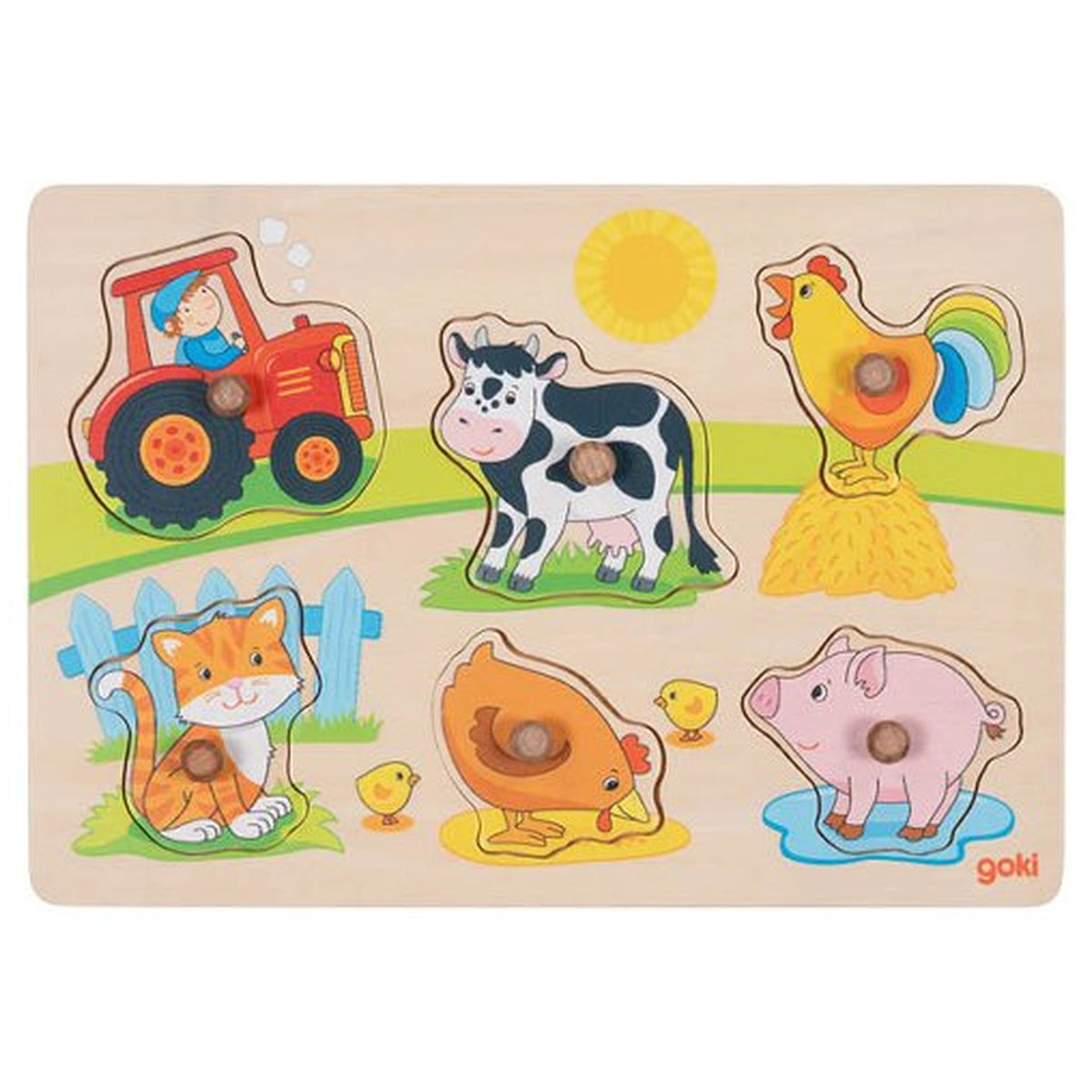 GOKI - Lift Out Puzzle On The Farm - Puzzles