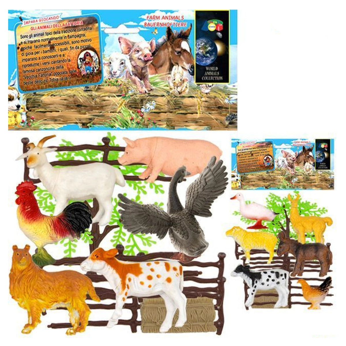 Ginmar - Juego de Animales de Granja - Paquete de la Colección "Old Farm"