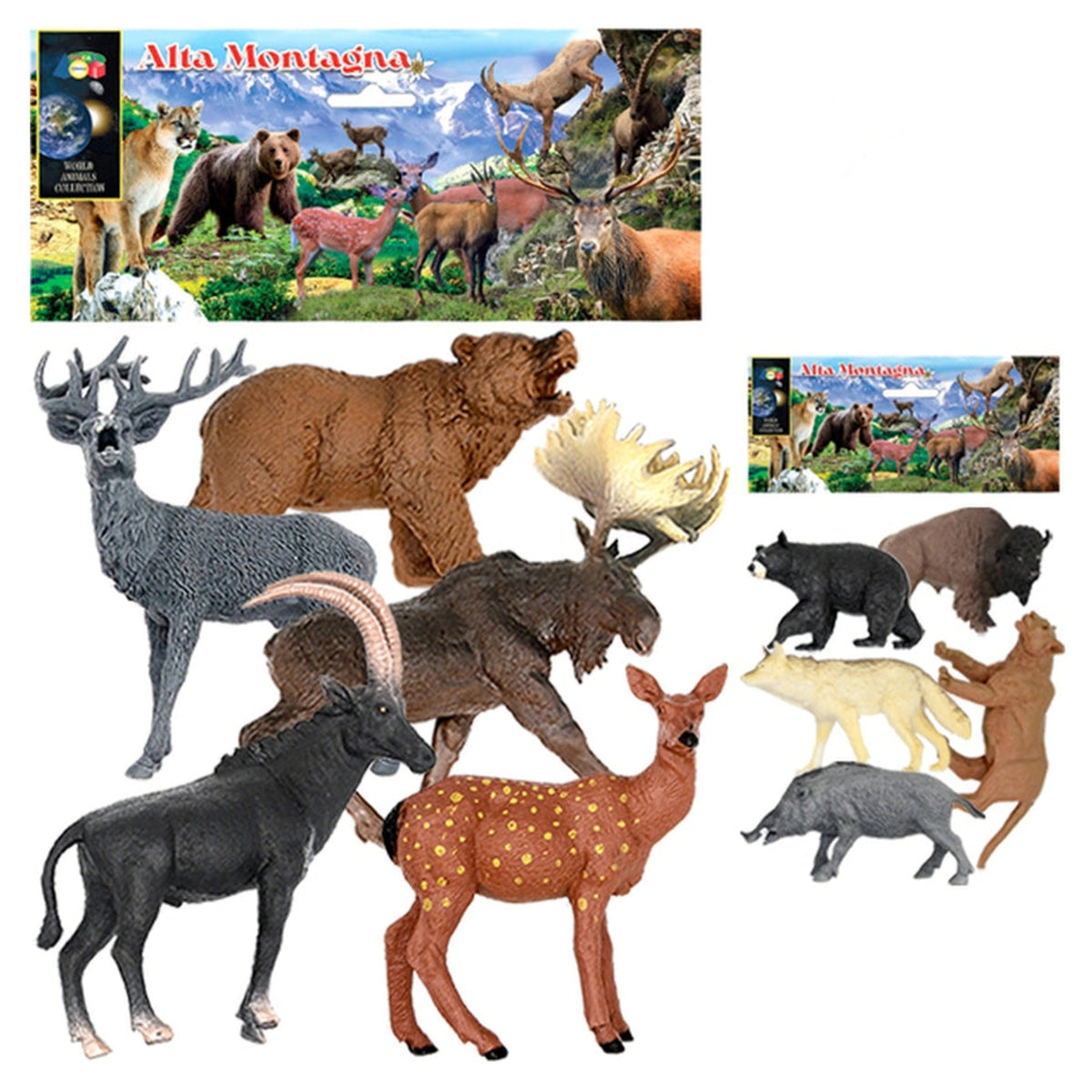 Ginmar - Alta Montaña - Pack de Colección de Juguetes de Animales Salvajes