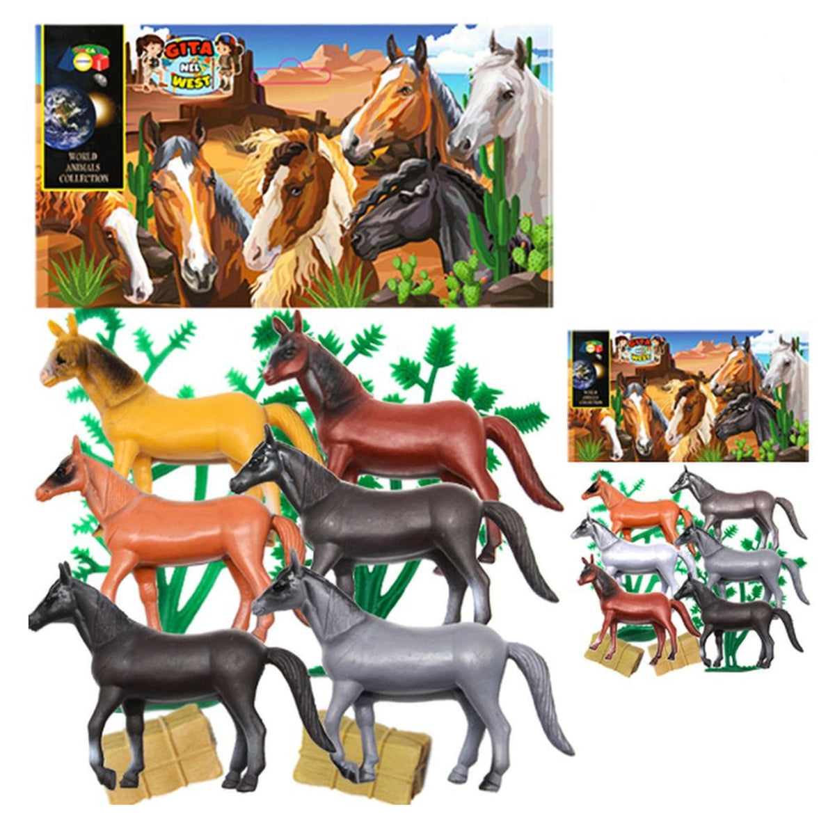 Ginmar - Juego de Caballos del Viejo Oeste Pack de Modelos Variados