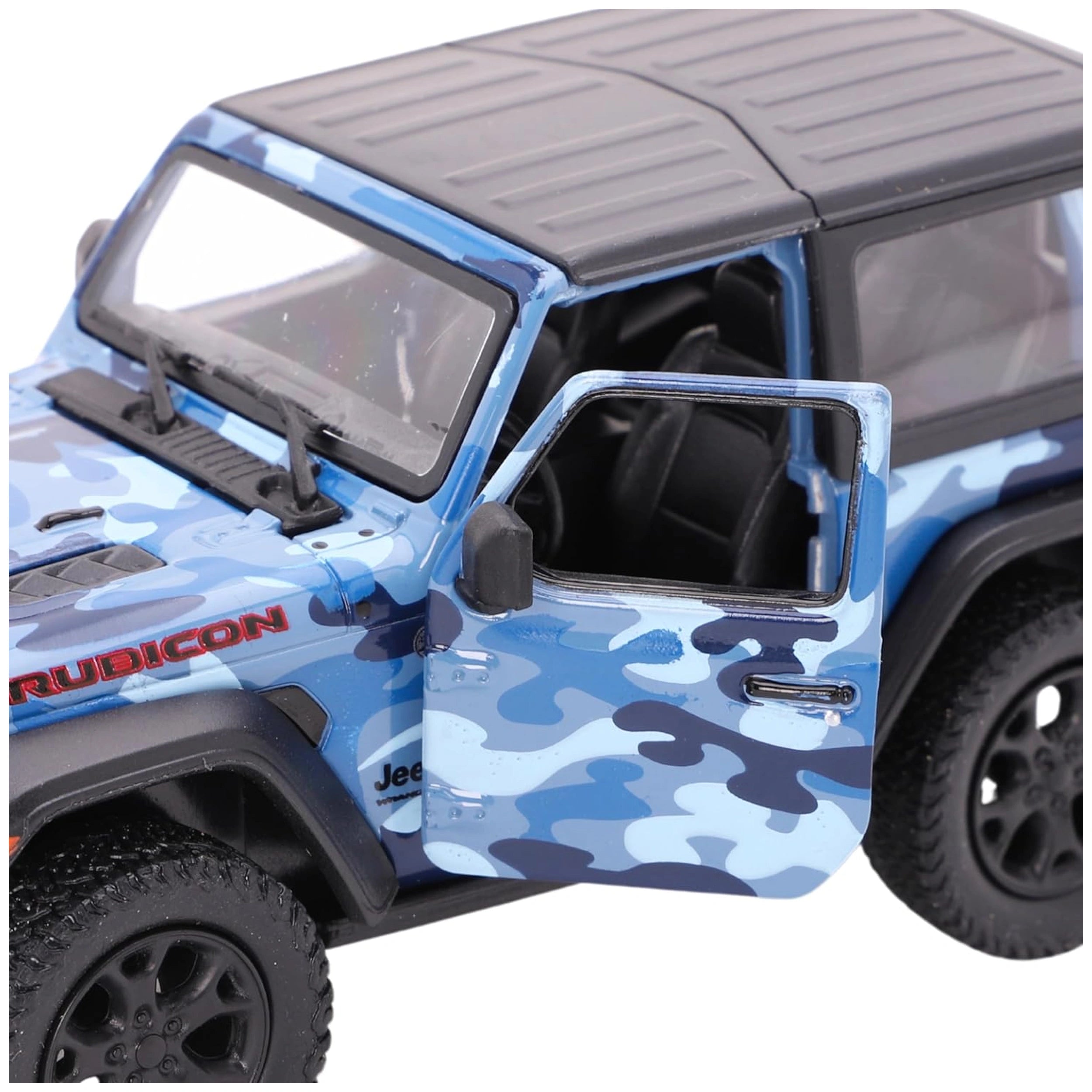 Gollness - Modelo a Escala Die-Cast Jeep Wrangler Camuflaje 2018 1-34 - 12.5 Cm - Vehículos de Juego