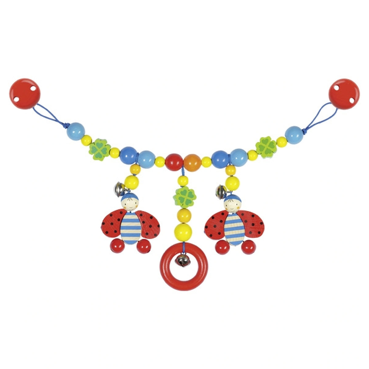 Gollness - Pram Chain Ladybird With Clips - Baby Toys & Activity Equipment
