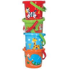 Gowi - Cubo de Playa Diámetro 18 Cm Multicolor - Juguetes de Playa y Arena