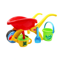 Gowi - Set de Carretilla de Diseño Clásico - 4 Piezas - Equipamiento de Juego al Aire Libre