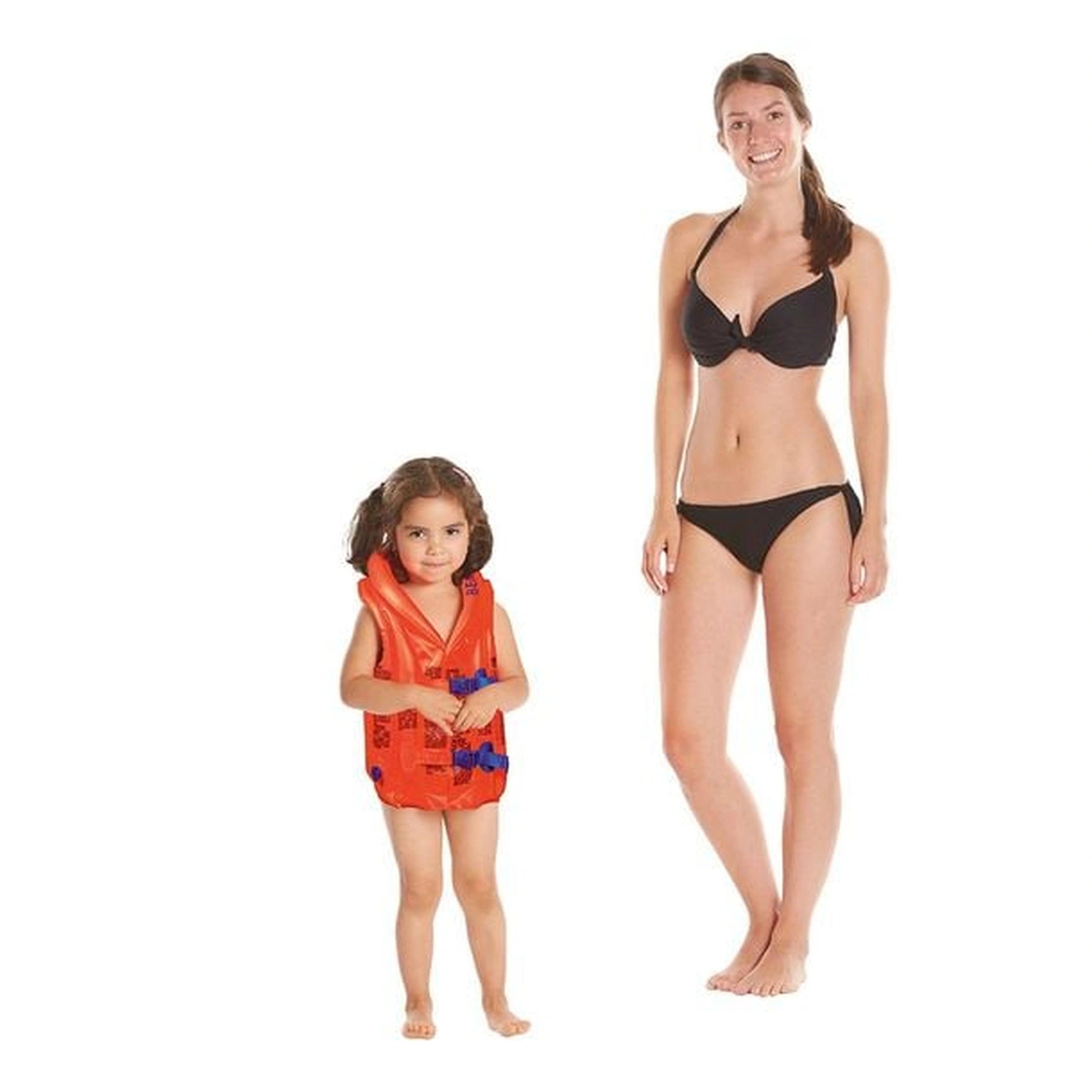 Happy People - Chaleco Salvavidas Inflable Bema De 2-6 Años 15-30Kg Naranja/Azul 30X42Cm