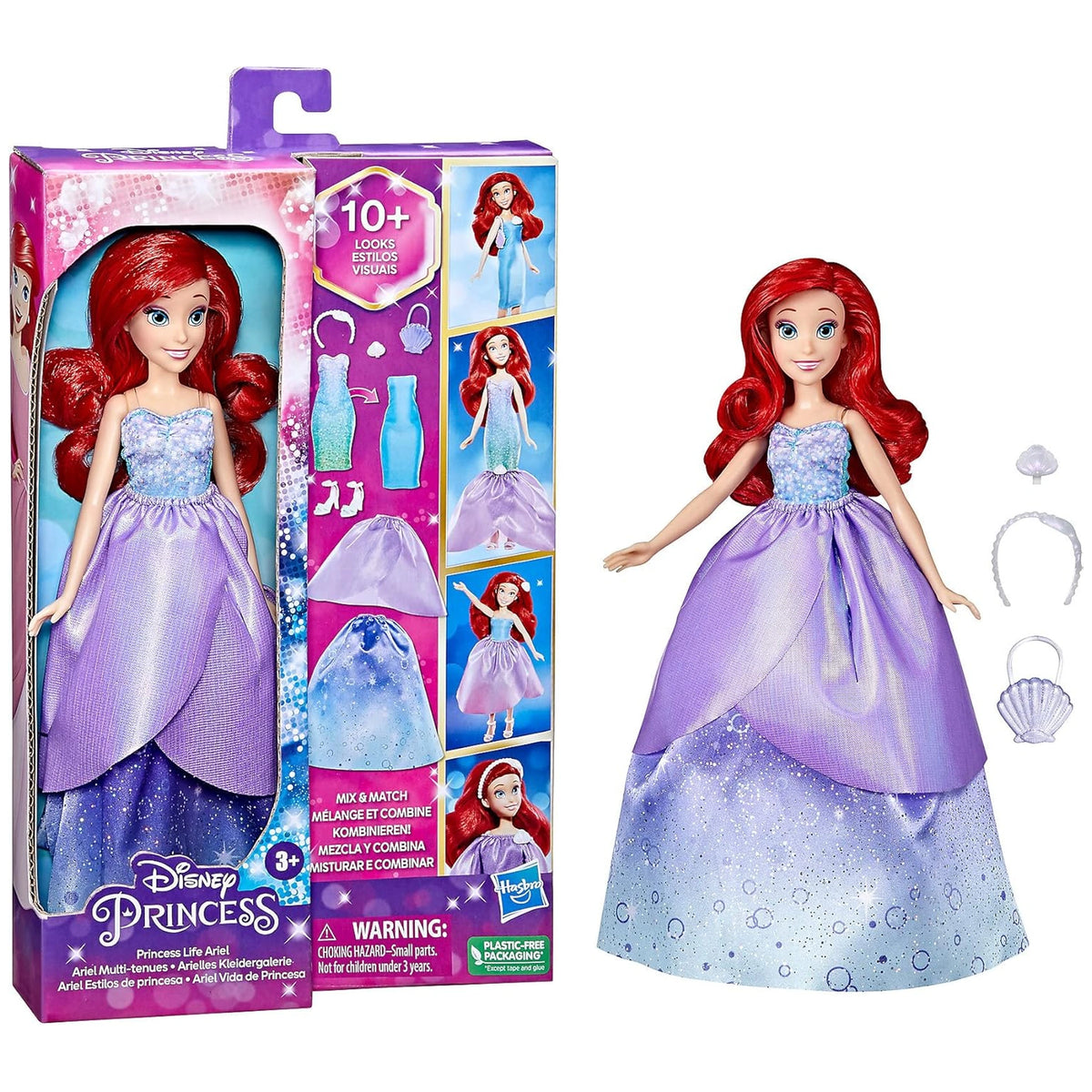 Hasbro - Disney Princess Vida de Ariel - Muñecas, Juegos de Juego, Figuras de Juguete