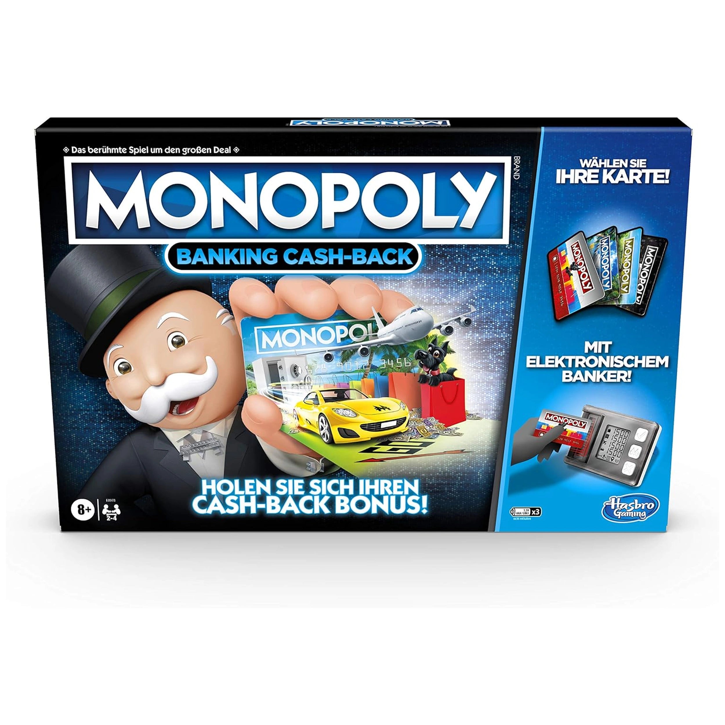 Hasbro - Monopoly Banking Cash Back Juego de Mesa - Edición Alemana