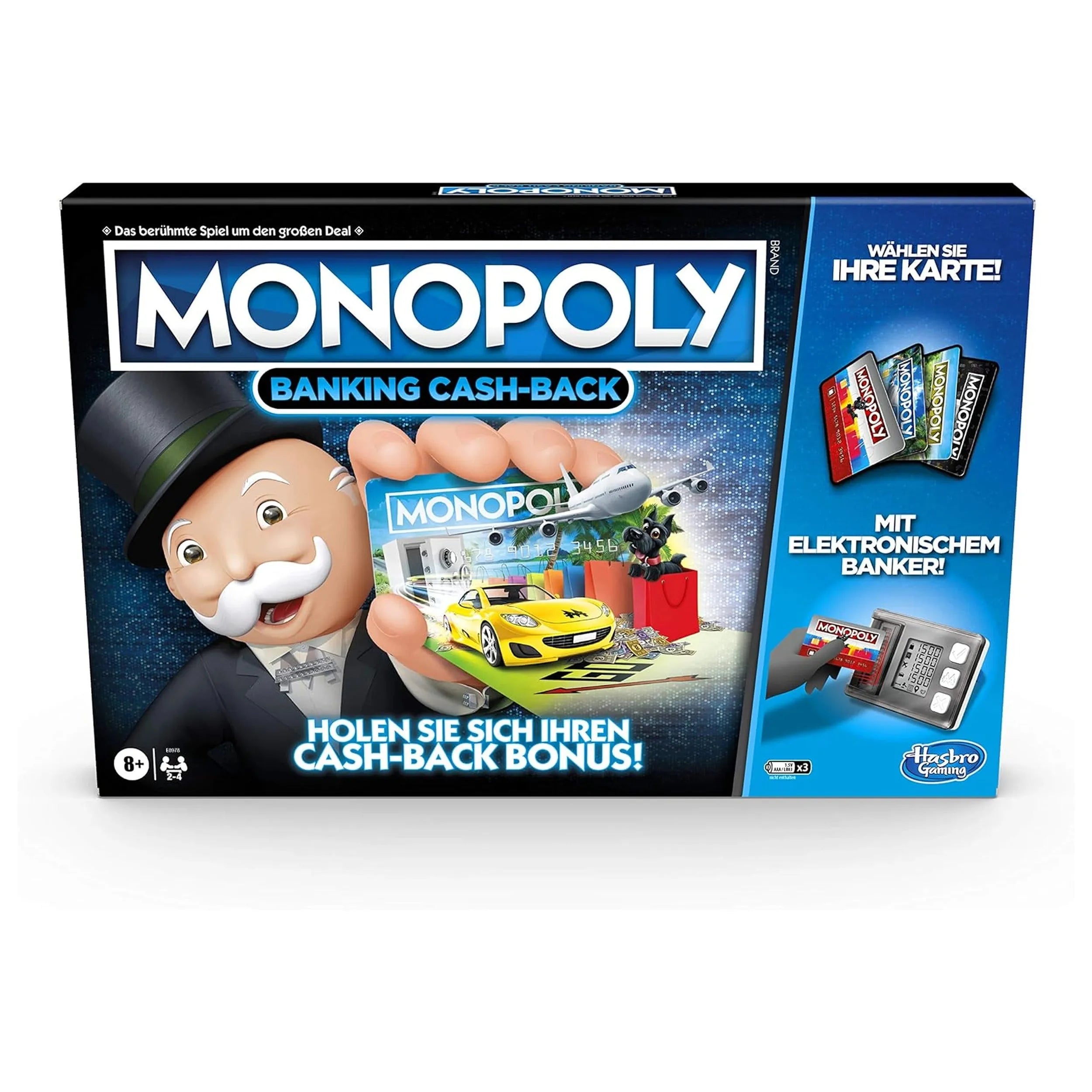 Hasbro - Monopoly Banking Cash Back Juego de Mesa - Edición Alemana