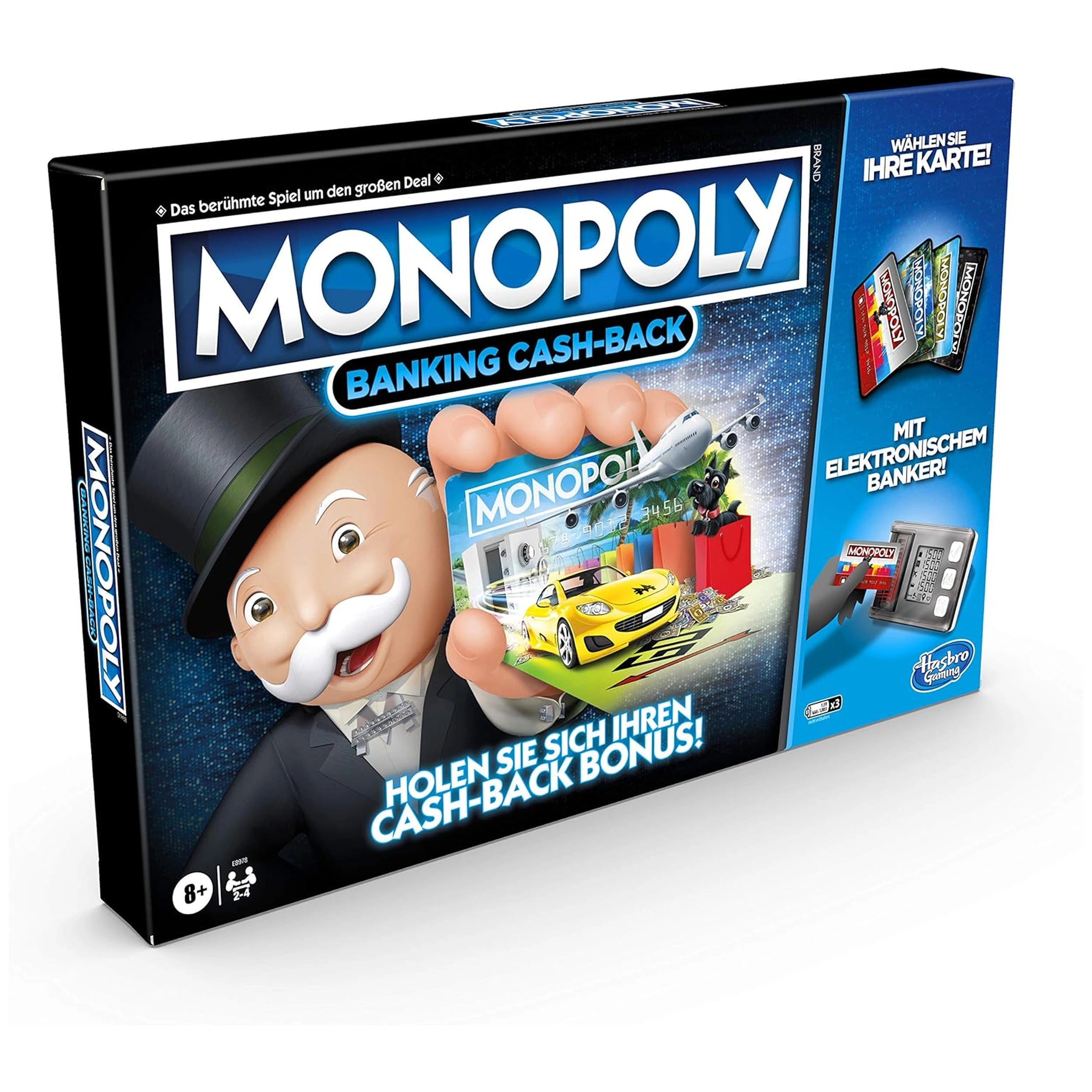 Hasbro - Monopoly Banking Cash Back Juego de Mesa - Edición Alemana