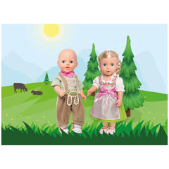 Heless - Dirndl Heidi Tamaño 35-45 Cm - Conjuntos de Juego y Figuras de Juguete