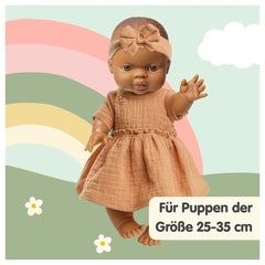 Heless - Muñecas - Conjunto de Vestidos de Algodón Orgánico - Volantes - 18M+