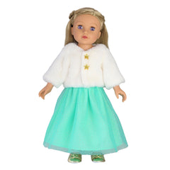 Heless - Muñecas - Set de muñeca Yuki de 2 piezas - Chaqueta de peluche y falda - 3+ Años