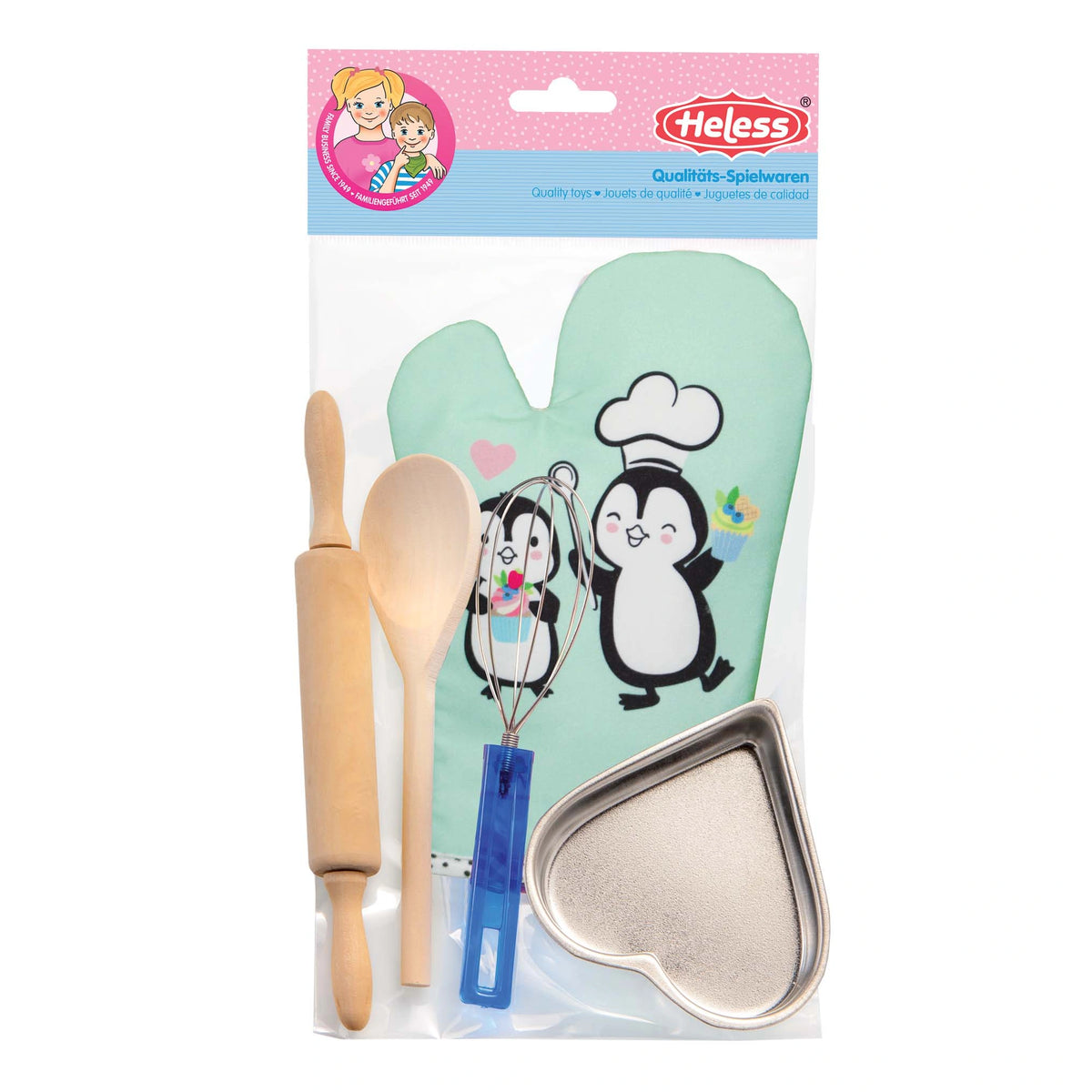 Heless - Penguin Baking Set With Accessories - Pretend Professions & Role Playing