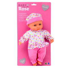 Johntoy - Baby Rose Baby Doll 30 Cm With Sounds - Dolls, Playsets & Toy Figures