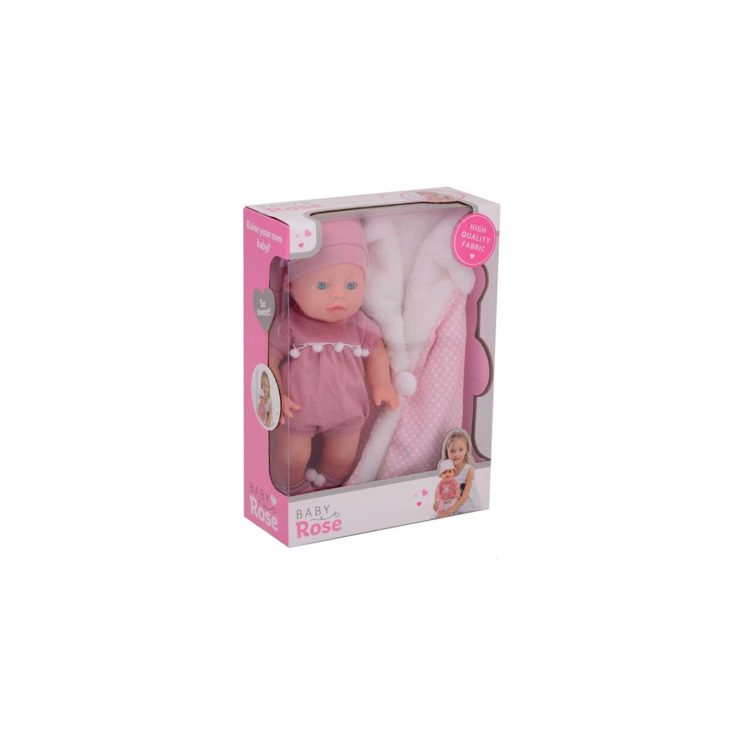 Johntoy - Baby Rose Baby Doll Deluxe 35Cm - Dolls, Playsets & Toy Figures