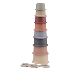 Johntoy - Bio Plastic Stackable Bucket And Bath Cups - Baby Activity Toys