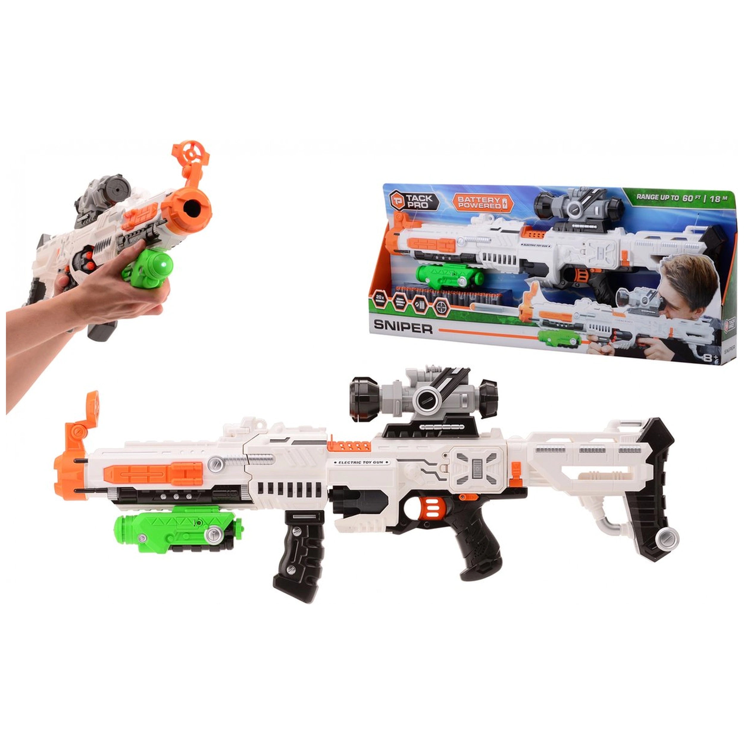 Johntoy - Tack Pro Sniper With 20 Darts And Light 75 Cm - Outdoor Play Equipment