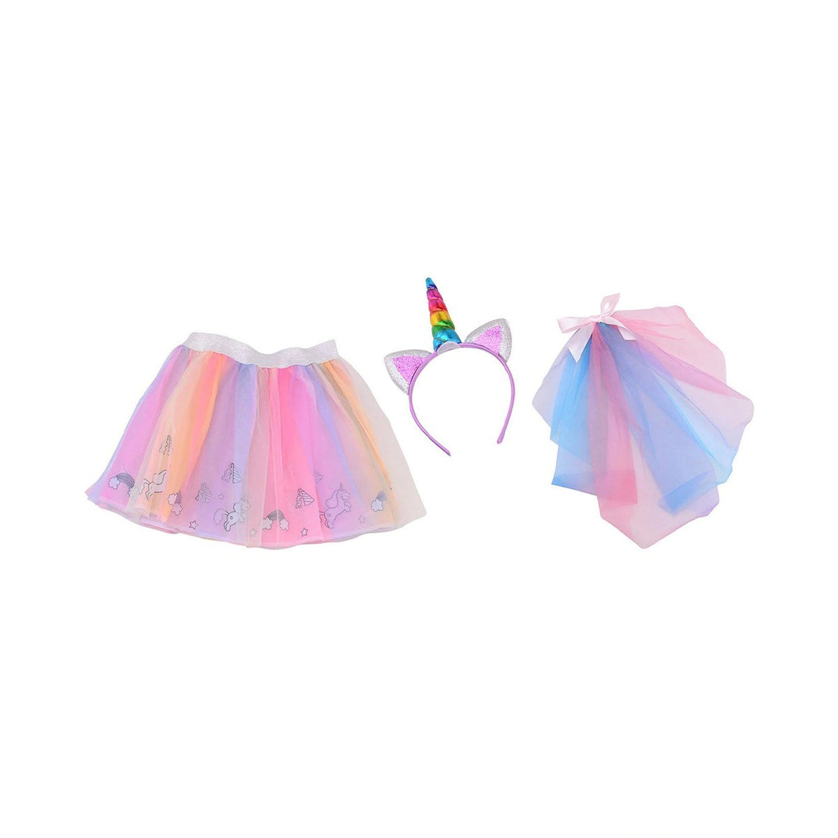 Johntoy - Set de Disfraces de Unicornio 3 Pzs - Profesiones de Imaginación y Juego de Roles