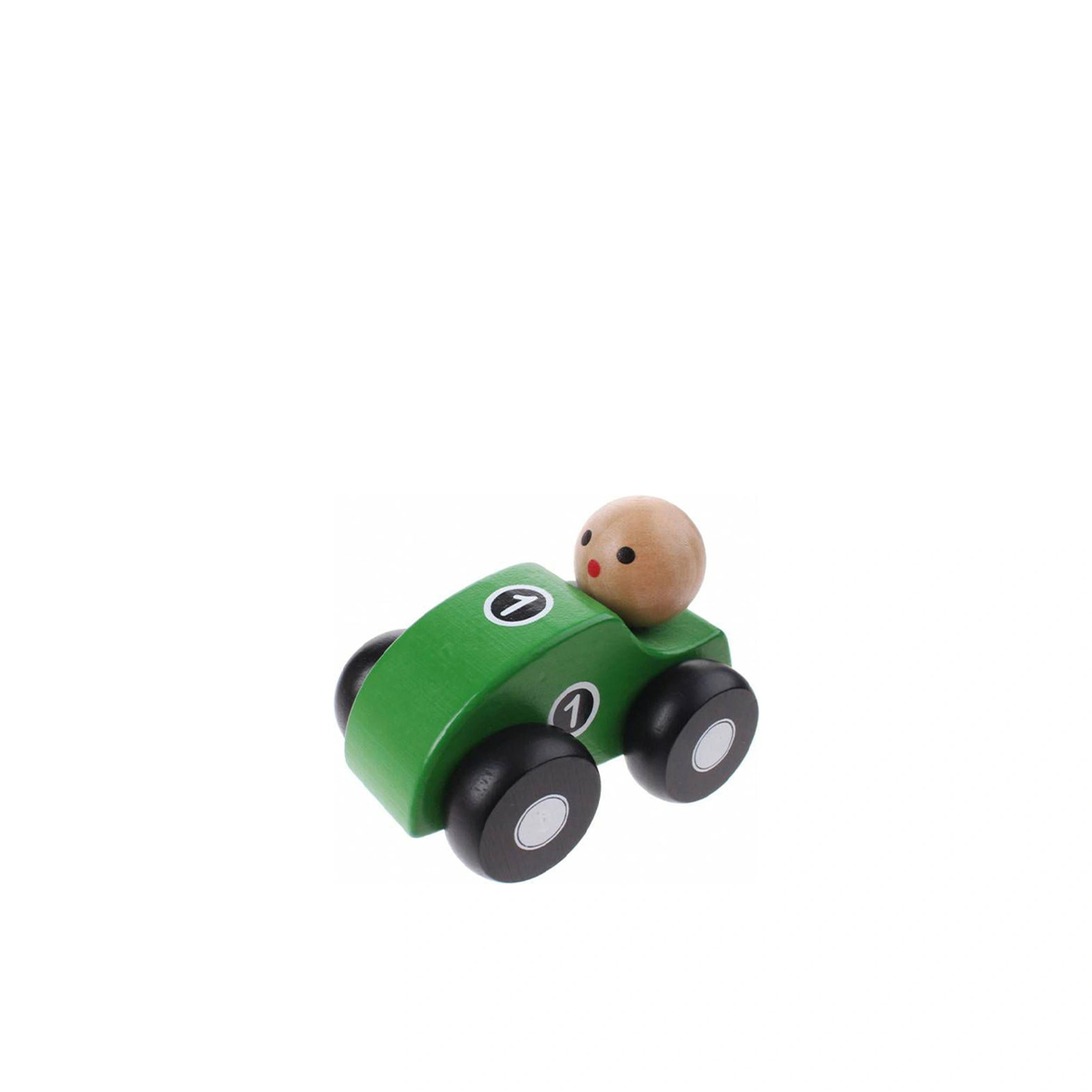 Johntoy - Coches de Madera 4 Asortidos en Exhibición - Vehículos de Juego