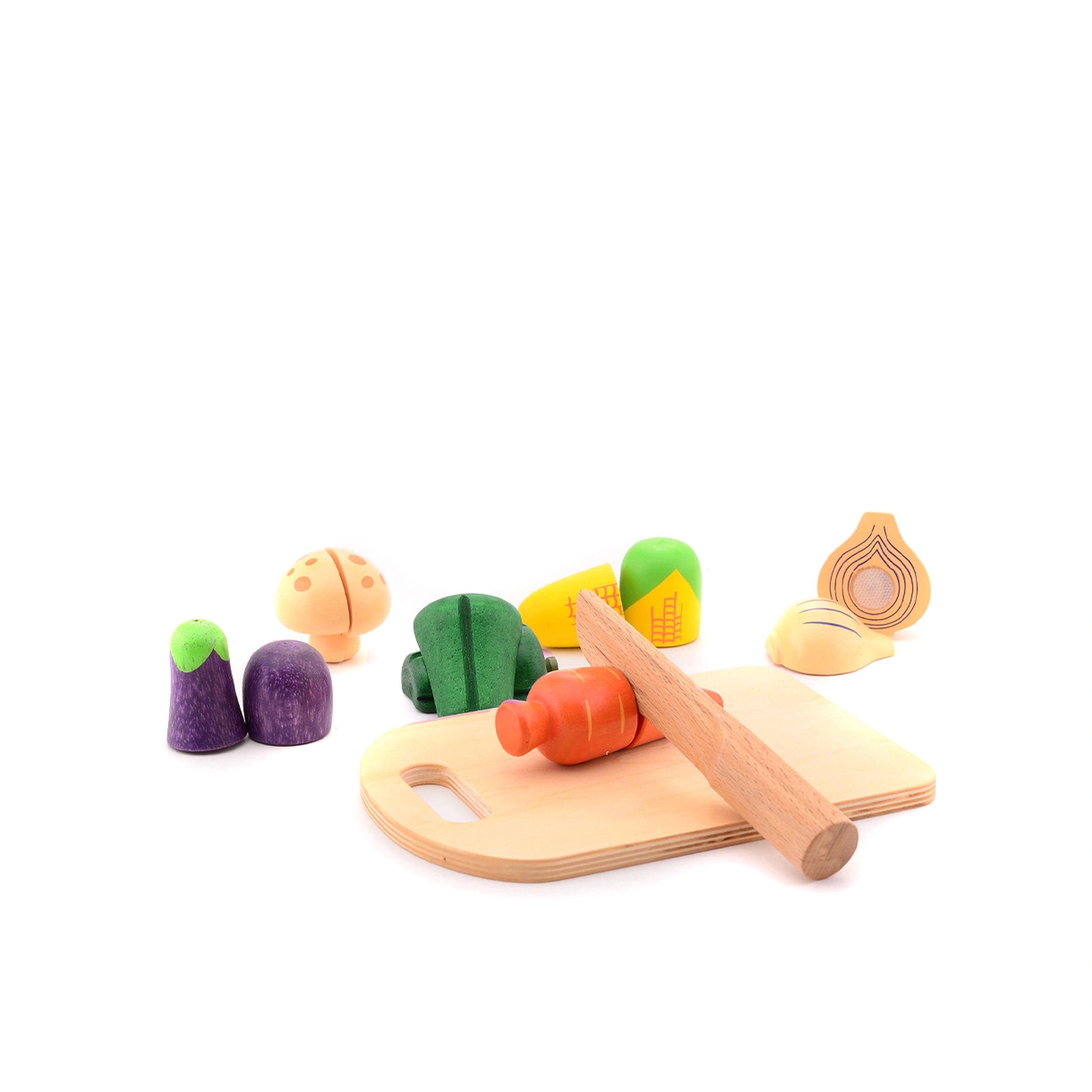 Johntoy - Wooden Cutting Vegetables - Pretend Professions & Role Playing
