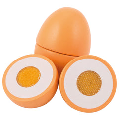 Johntoy - Wooden Egg Playset 4 Pieces - Pretend Professions & Role Playing