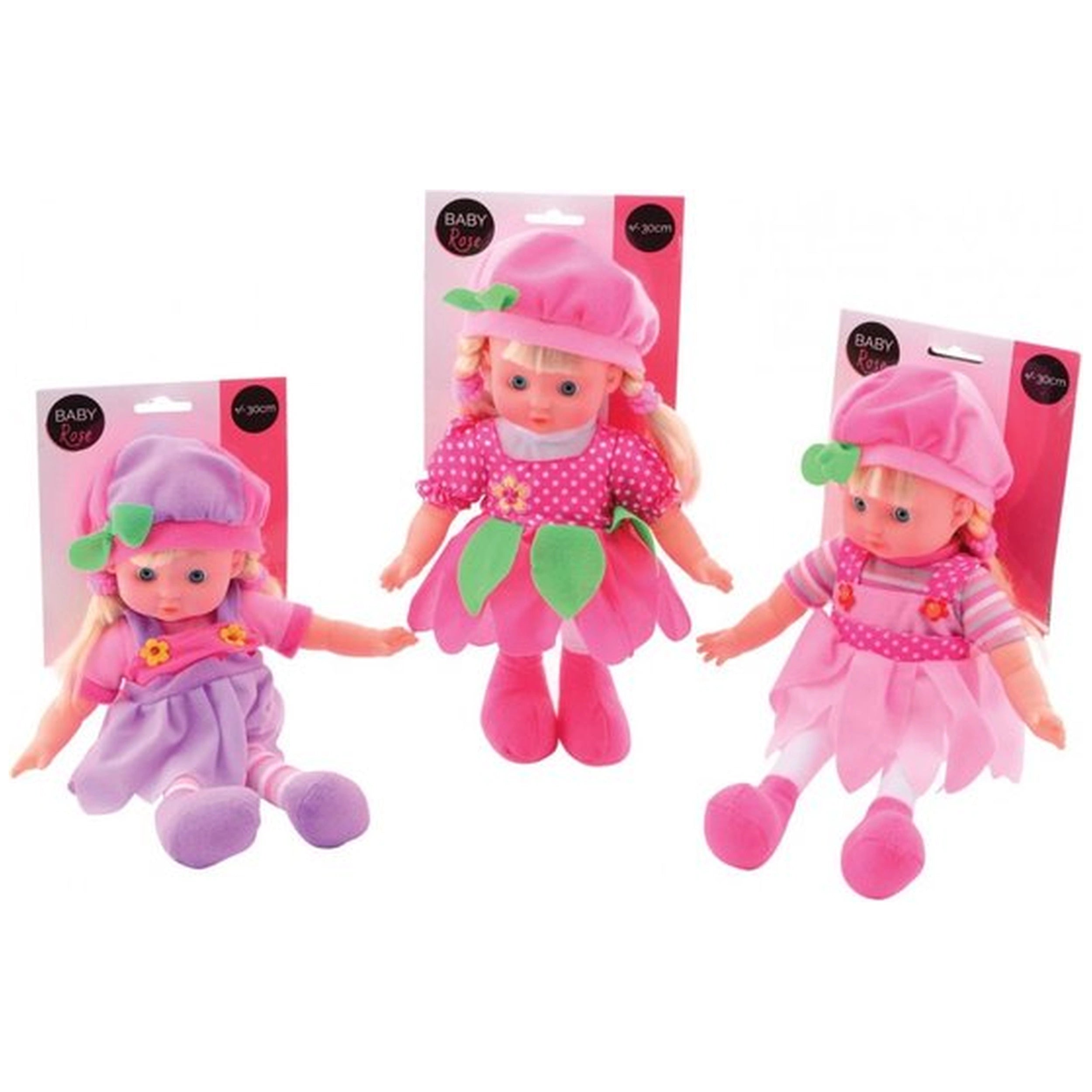 Joueco - Muñeca Johntoy-Baby-Rose de 30 cm - Muñecas-Conjuntos de juego-Figuras de juguete