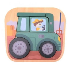 Joueco - Mini Rompecabezas de Madera de Granja - Rompecabezas