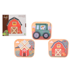 Joueco - Mini Rompecabezas de Madera de Granja - Rompecabezas