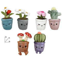 Kawaii - Asortimento de Peluches de Plantas en Maceta - Animales de Peluche