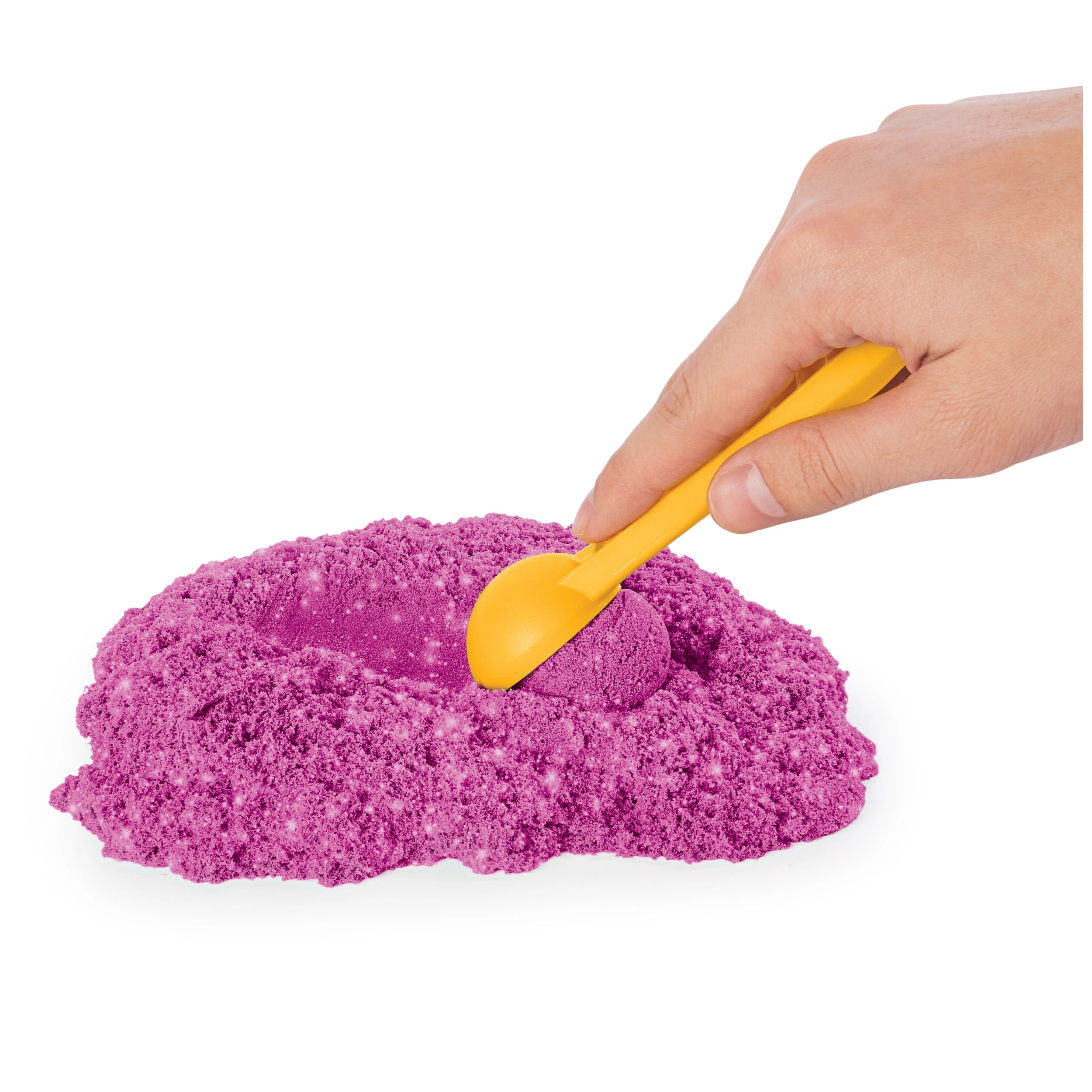 Kinetic Sand Set de Castillo de Arena Brillante y Centelleante