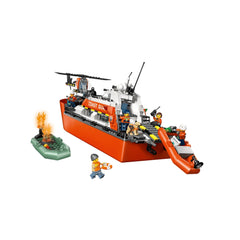 LEGO - Barco de Rescate de la Guardia Costera y Helicóptero - Juguetes de Set de Construcción