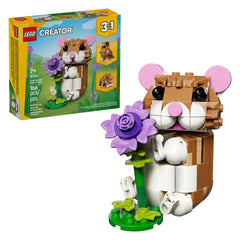 LEGO - Creador 3 en 1 Hamsterito Adorable con una Flor - Juguetes de Construcción