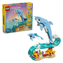 LEGO - Creador 3 en 1 Animales Marinos Bonitos Delfines - Juguetes de Construcción